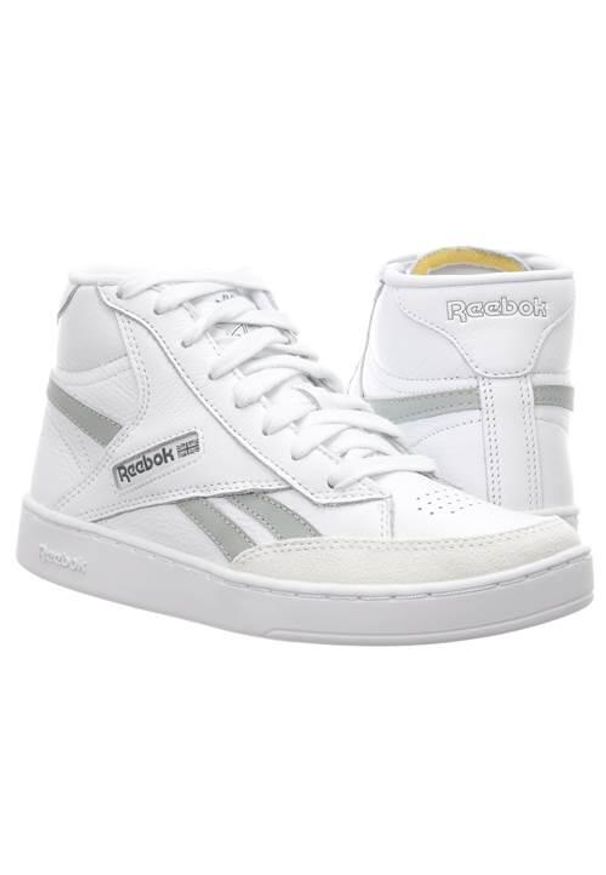 Buty do chodzenia damskie Reebok Club C Form Hi. Zapięcie: sznurówki. Kolor: biały. Materiał: skóra, syntetyk, tkanina, materiał. Szerokość cholewki: normalna. Model: Reebok Club. Sport: turystyka piesza