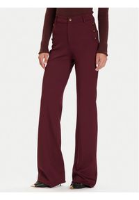 Guess Spodnie materiałowe W5BB16 KCMU2 Czerwony Flare Fit. Kolor: czerwony. Materiał: syntetyk