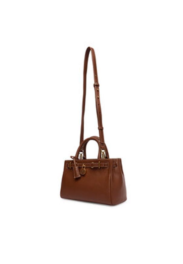 TOMMY HILFIGER - Tommy Hilfiger Torebka American Icon Mini Tote Leather AW0AW17926 Brązowy. Kolor: brązowy. Materiał: skórzane
