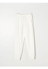 Sinsay - Spodnie dresowe jogger - kremowy. Kolor: kremowy. Materiał: dresówka #1