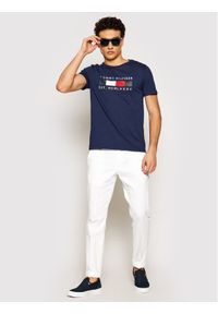 TOMMY HILFIGER - Tommy Hilfiger T-Shirt Logo Box MW0MW16583 Granatowy Regular Fit. Kolor: niebieski #3