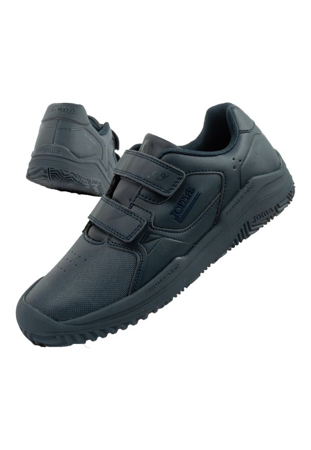 Buty sportowe dziecięce Joma Ginkana JR 2403. Kolor: niebieski. Materiał: skóra ekologiczna. Szerokość cholewki: normalna. Sport: bieganie