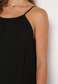 Born2be - Czarna Wiskozowa Sukienka na Regulowanych Ramiączkach Ulantia. Okazja: na co dzień. Kolor: czarny. Materiał: wiskoza. Długość rękawa: na ramiączkach. Sezon: lato. Styl: casual, elegancki #5