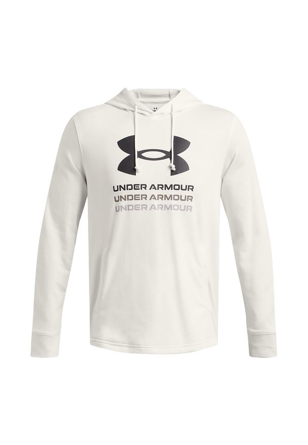 Bluza męska Under Armour Rival Terry Graphic Hood. Kolor: beżowy. Sport: fitness