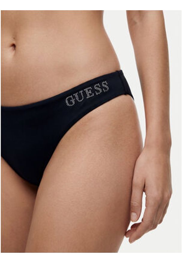 Guess Dół od bikini E6GO28 KF442 Czarny. Kolor: czarny. Materiał: syntetyk