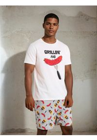 Sinsay - Piżama dwuczęściowa - kremowy. Kolor: kremowy #1