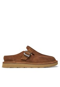Clarks Klapki Solsbury 26180881 Brązowy. Kolor: brązowy. Materiał: skóra
