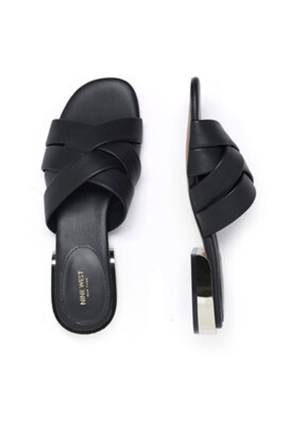 Nine West Klapki JF2220-1 Czarny. Kolor: czarny. Materiał: syntetyk