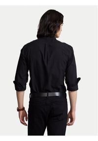 Polo Ralph Lauren Koszula Bsr 710772288 Czarny Slim Fit. Typ kołnierza: polo. Kolor: czarny. Materiał: bawełna #12
