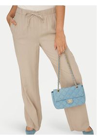 only - ONLY Spodnie materiałowe Goa 15363676 Beżowy Straight Fit. Kolor: beżowy. Materiał: wiskoza #3