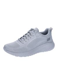 skechers - Buty sportowe damskie Skechers Bobs Squad Chaos Face Off. Kolor: szary. Materiał: materiał, syntetyk. Szerokość cholewki: normalna. Model: Skechers Sport. Sport: turystyka piesza #1