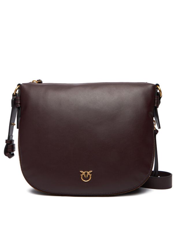 Pinko - PINKO Torebka Hobo Zip Around Classic Ai 25-26 PLTT 105113 A0QO Bordowy. Kolor: czerwony. Materiał: skórzane