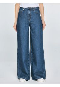 Big-Star - Jeansy damskie z szeroką nogawką granatowe Emily 532. Stan: podwyższony. Kolor: niebieski. Styl: elegancki #1