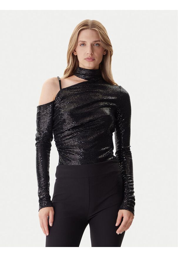Versace Jeans Couture Body 79HAM208 J0248 Czarny Slim Fit. Kolor: czarny. Materiał: syntetyk