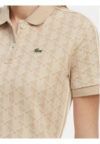 Lacoste Sukienka codzienna EF2655 Beżowy jasny Slim Fit. Okazja: na co dzień. Kolor: beżowy. Materiał: bawełna. Typ sukienki: proste. Styl: casual #4