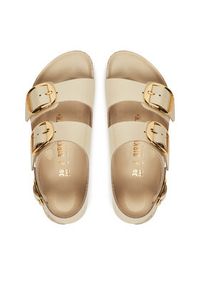 Birkenstock Sandały Milano Big Buckle 1025395 Écru. Materiał: skóra