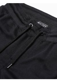 Ombre Clothing - Spodnie męskie dresowe joggery - czarne P918 - XXL. Kolor: czarny. Materiał: dresówka #3
