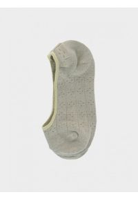 outhorn - Skarpetki stopki ażurowe damskie - miętowe. Kolor: miętowy. Materiał: bawełna, poliester, elastan, poliamid, materiał, włókno. Wzór: ażurowy
