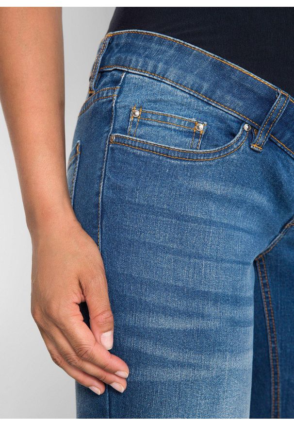bonprix - Dżinsy ciążowe, Bootcut. Kolekcja: moda ciążowa. Kolor: niebieski