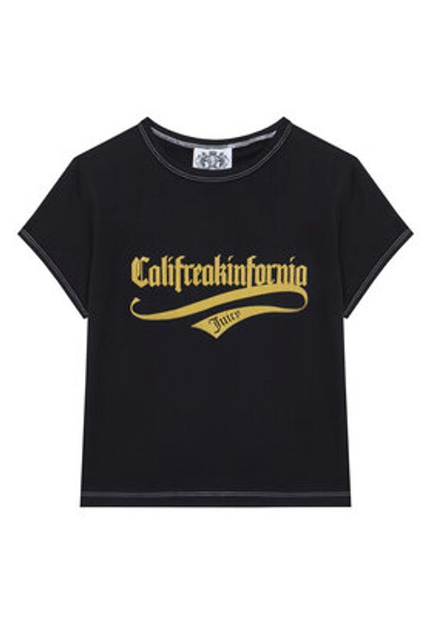 Juicy Couture T-Shirt JCNCT225460 Czarny Regular Fit. Kolor: czarny. Materiał: bawełna