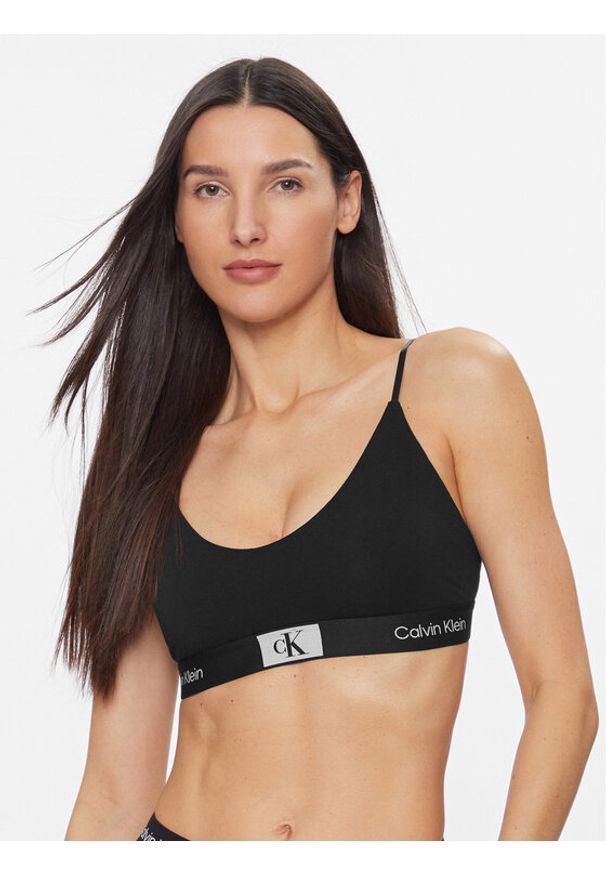 Calvin Klein Underwear Biustonosz top 000QF7216E Czarny. Kolor: czarny. Materiał: bawełna