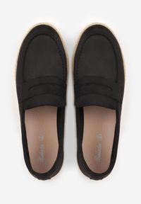 Born2be - Czarne Mokasyny Ozdobione Plecionką Fennata. Kolor: czarny. Wzór: aplikacja. Styl: klasyczny, boho #6