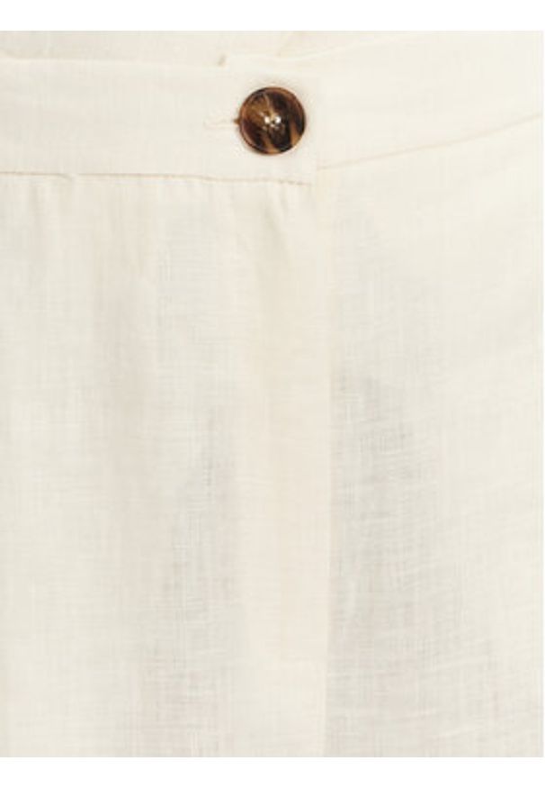 Marella Kuloty Silvana 2515131022 Écru Regular Fit. Materiał: len