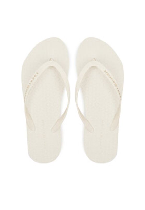 TOMMY HILFIGER - Tommy Hilfiger Japonki Hilfiger Strap Beach Sandal FW0FW08736 Écru. Materiał: materiał