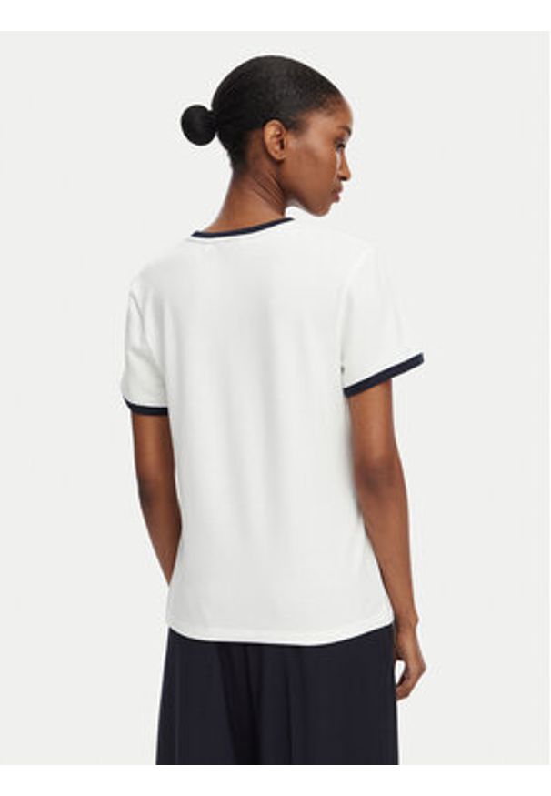 TOMMY HILFIGER - Tommy Hilfiger T-Shirt Th Roundal WW0WW50032 Biały Regular Fit. Kolor: biały. Materiał: bawełna