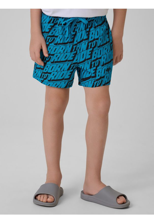4f - 4F Spodenki plażowe boardshorty chłopięce - turkusowe 134/140 (8-10 lat). Kolor: turkusowy