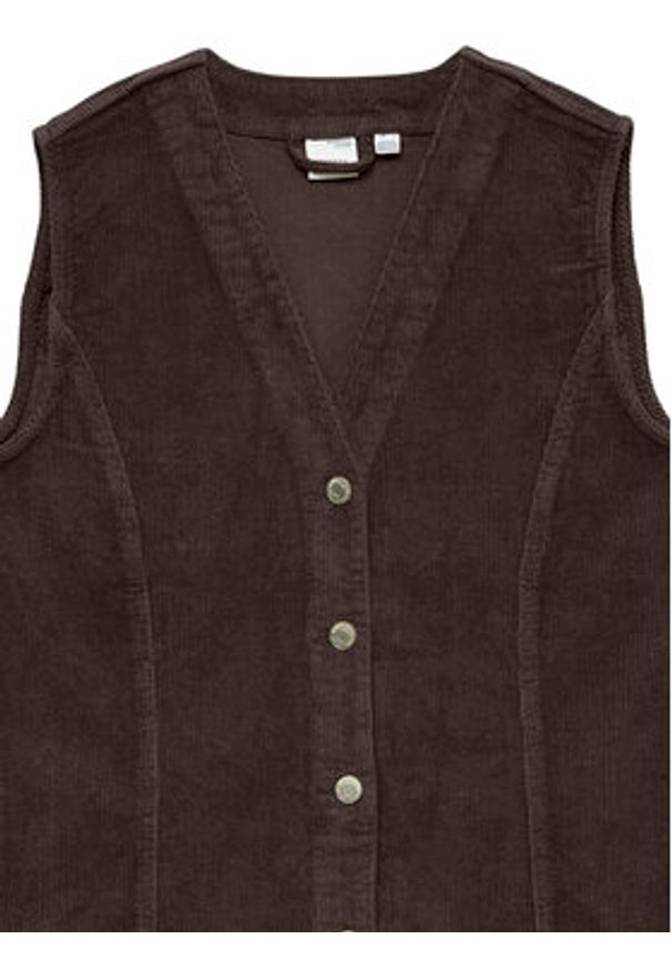 Vero Moda Sukienka codzienna Eden 10333959 Brązowy Regular Fit. Okazja: na co dzień. Kolor: brązowy. Materiał: bawełna. Typ sukienki: proste. Styl: casual