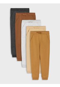 Sinsay - Spodnie 5 pack - brązowy. Kolor: brązowy #1