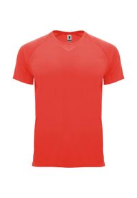 ROLY - Męska Koszulka Sportowa Z Krótkim Rękawem Bahrain. Kolor: pomarańczowy. Długość rękawa: krótki rękaw. Długość: krótkie. Sport: turystyka piesza