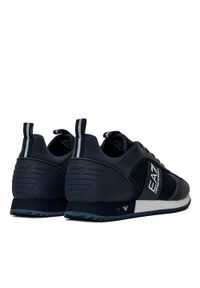 Buty sportowe męskie EA7 Emporio Armani (X8X027 XK050 D813). Okazja: na co dzień. Kolor: niebieski. Materiał: materiał, skóra. Sport: fitness