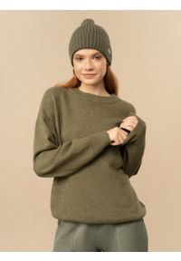 outhorn - Sweter oversize damski. Materiał: poliester, elastan, materiał, akryl, dzianina #6