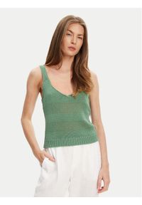 United Colors of Benetton - United Colors Of Benetton Top 1898DH018 Zielony Relaxed Fit. Kolor: zielony. Materiał: bawełna