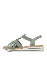 Rieker Sandały CEO-V0649-52 Zielony. Kolor: zielony. Materiał: skóra #5