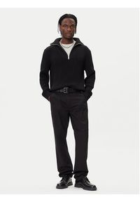 Hugo - HUGO Sweter Srigg 50547002 Czarny Relaxed Fit. Kolor: czarny. Materiał: bawełna #4