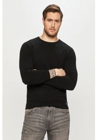 Jack & Jones - Sweter. Okazja: na co dzień. Kolor: czarny. Długość rękawa: długi rękaw. Długość: długie. Styl: casual #1