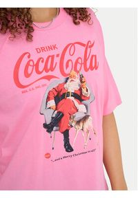 only - ONLY T-Shirt Coca Cola 15355794 Różowy Regular Fit. Kolor: różowy. Materiał: bawełna