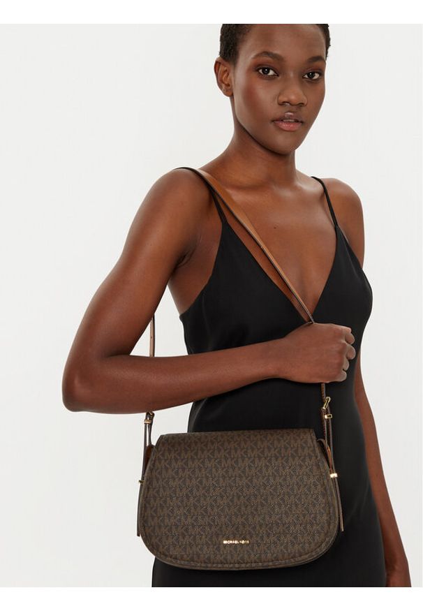 MICHAEL Michael Kors Torebka Lydia 30R5GL0M2B Brązowy. Kolor: brązowy. Materiał: skórzane