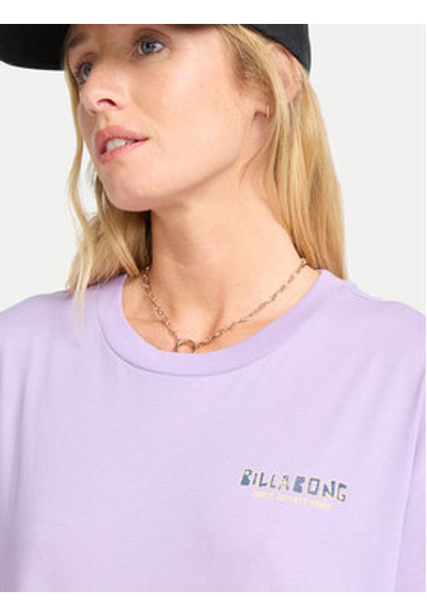 Billabong T-Shirt Mixing Vibes EBJZT00473 Fioletowy Regular Fit. Kolor: fioletowy. Materiał: bawełna