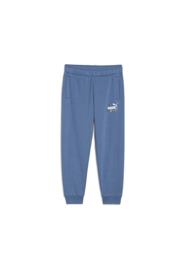 Puma - Młodzieżowe spodnie dresowe ESS+ PUMA PUMA Blue Horizon. Kolor: niebieski. Materiał: dresówka