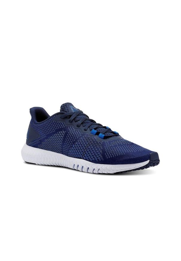 Buty do chodzenia męskie Reebok Flexagon. Zapięcie: sznurówki. Kolor: niebieski. Materiał: materiał, syntetyk, tkanina. Szerokość cholewki: normalna. Sport: turystyka piesza