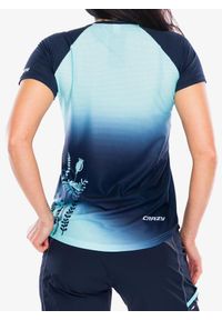 CRAZY - Koszulka szybkoschnąca damska Crazy Shirt Alpinstar. Kolor: niebieski. Sport: fitness