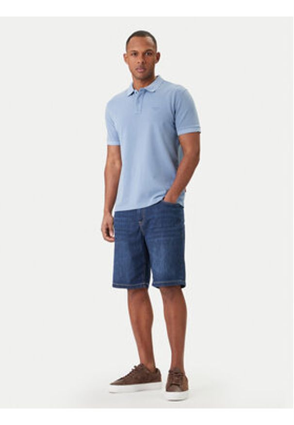JOOP! Jeans Polo Ambrosian 30045619 Błękitny Modern Fit. Typ kołnierza: polo. Kolor: niebieski. Materiał: bawełna