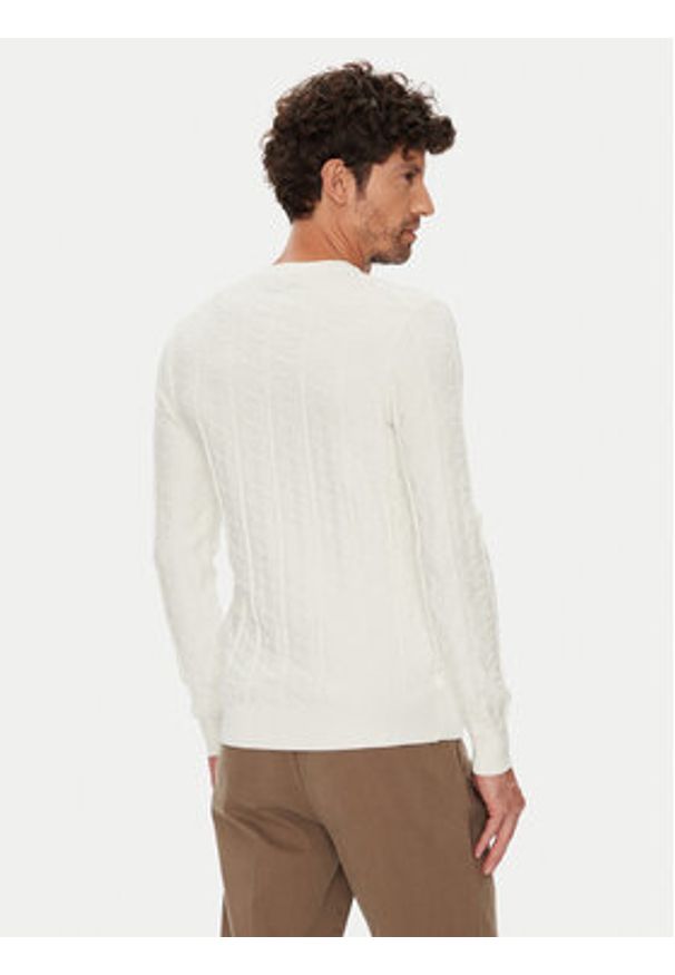 Guess Sweter M5YR07 Z3FC2 Biały Regular Fit. Kolor: biały. Materiał: wiskoza