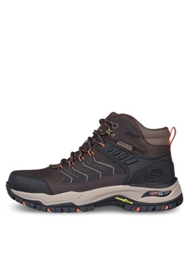 skechers - Skechers Trapery Arch Fit Dawson Raveno 204634/BRN Brązowy. Kolor: brązowy. Materiał: materiał