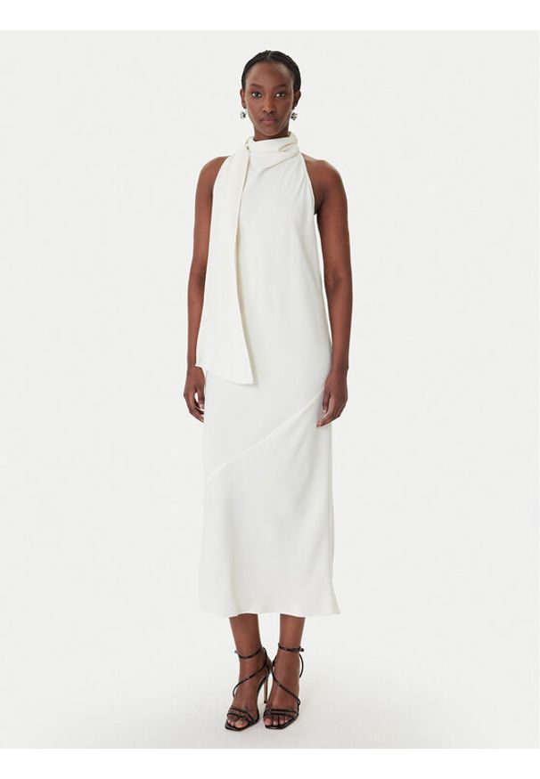 Marella Sukienka koktajlowa Ninfee 2613221083 Écru Regular Fit. Materiał: syntetyk. Styl: wizytowy