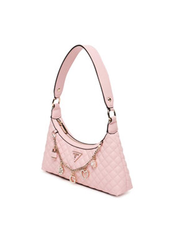 Guess Torebka Everlee HWEG86 79180 Różowy. Kolor: różowy. Materiał: skórzane